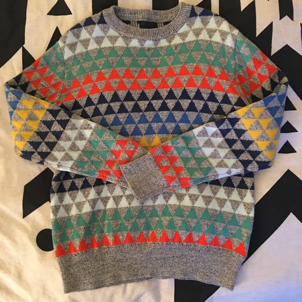 GAP boys 8 COLORFUL triangle sweater NWOT